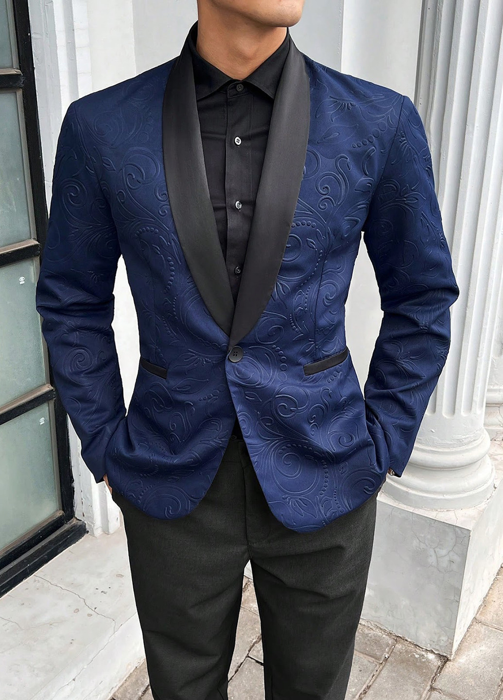 Комбінований демісезонний костюм (піджак, штани) брючний SHEIN