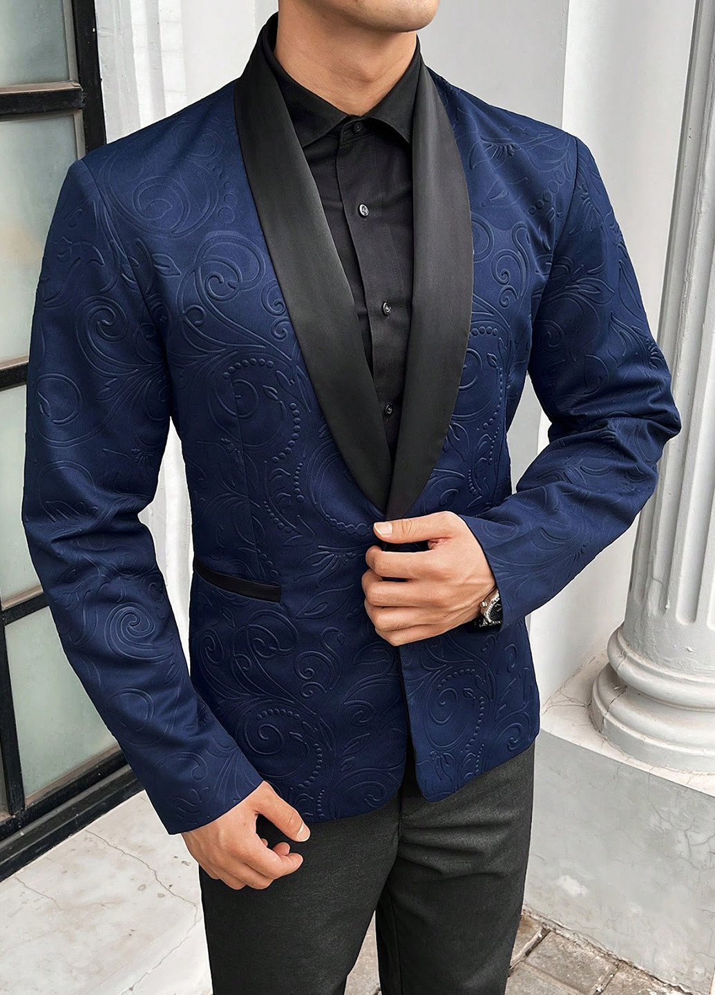 Комбінований демісезонний костюм (піджак, штани) брючний SHEIN