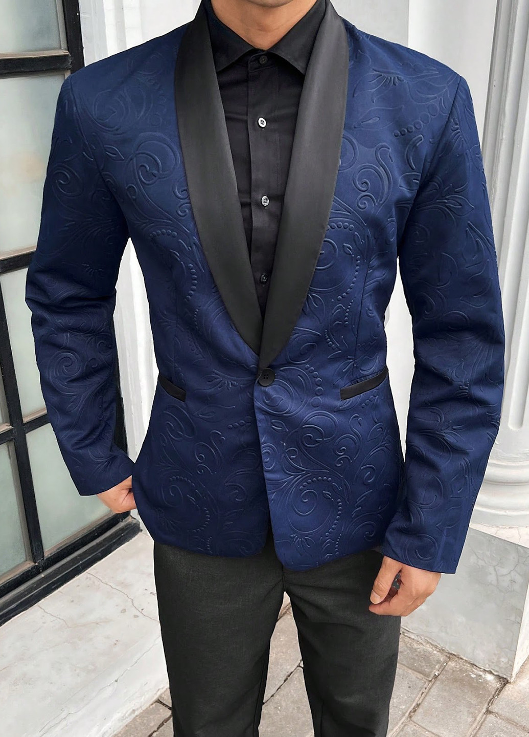 Комбінований демісезонний костюм (піджак, штани) брючний SHEIN