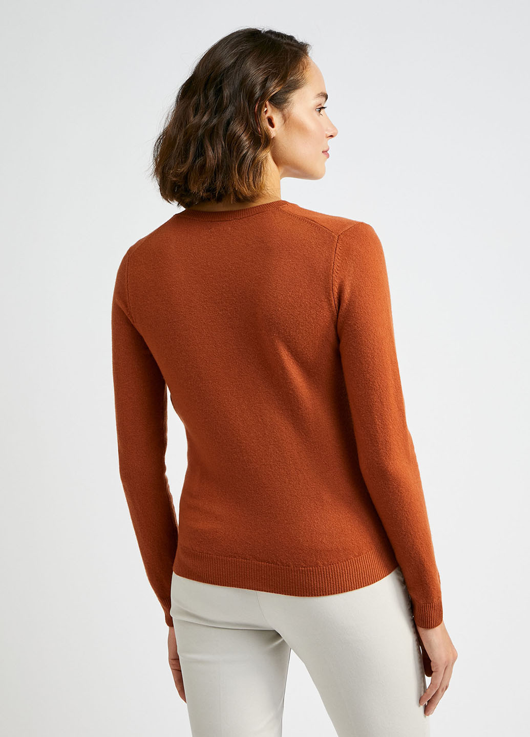 Терракотовый демисезонный пуловер пуловер United Colors of Benetton