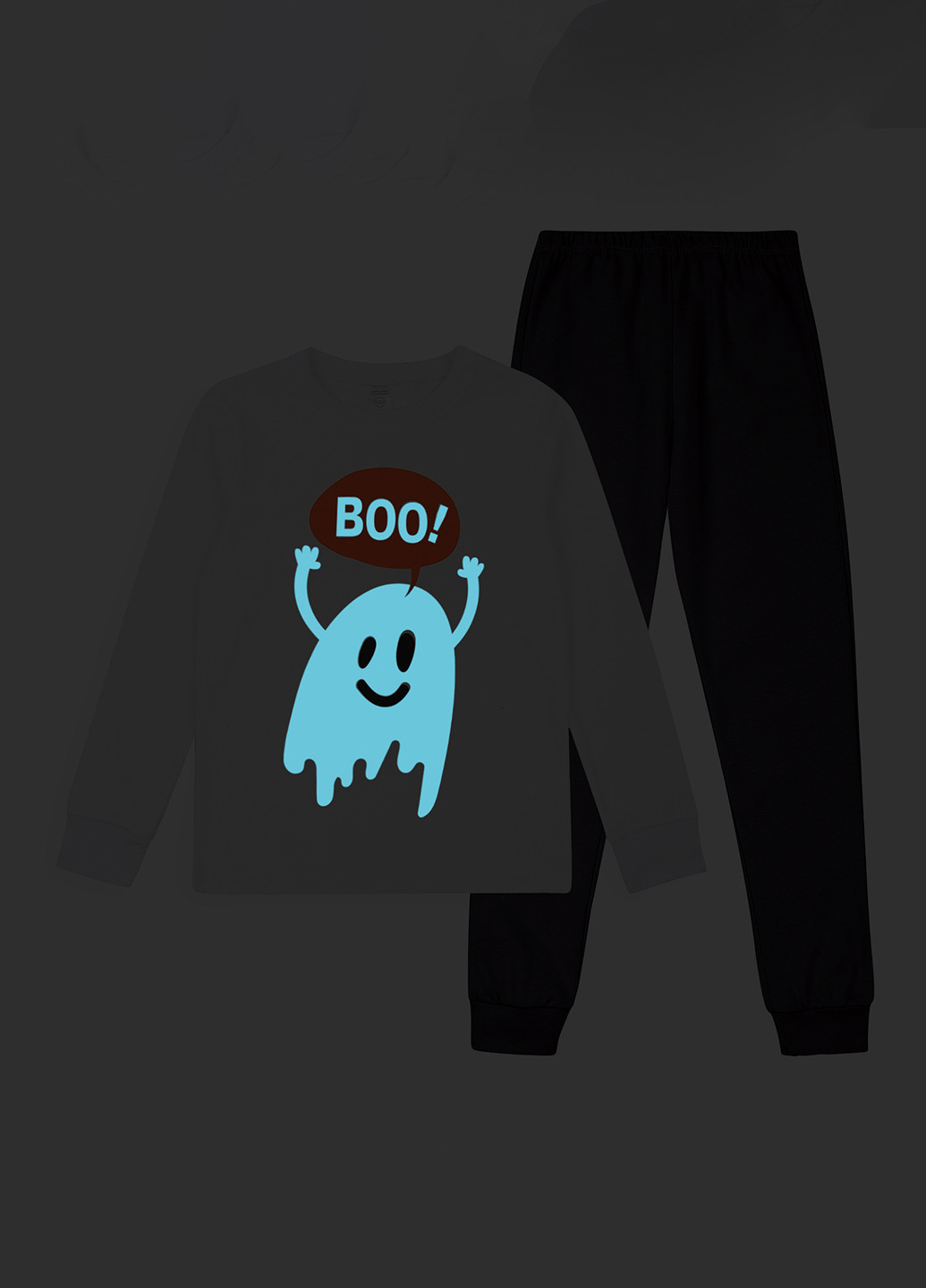 Черно-белая всесезон пижама (лонгслив, брюки) лонгслив + брюки Garnamama