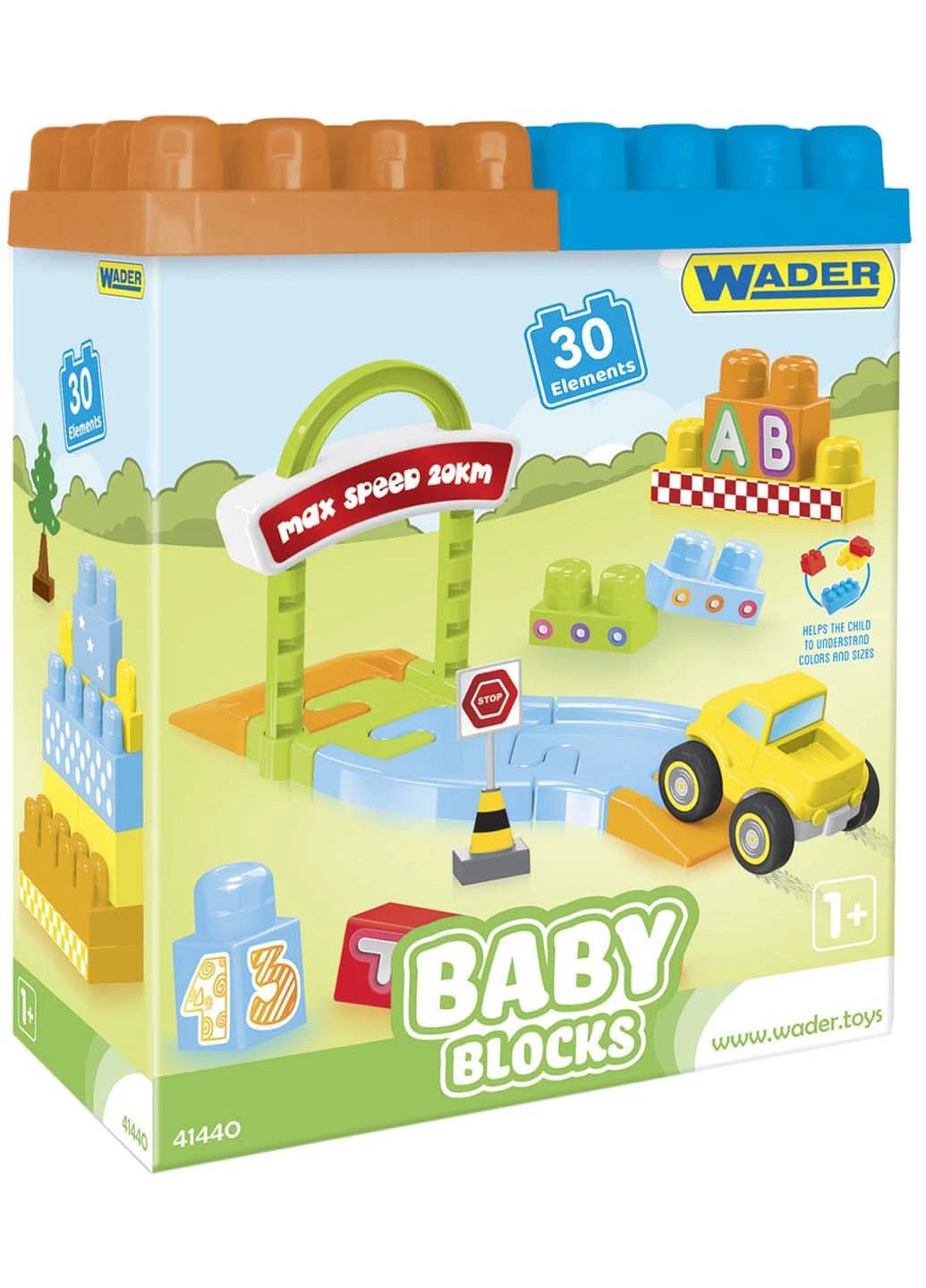 Конструктор Baby Blocks Мои первые кубики 30 элементов в коробке Wader (253142432)