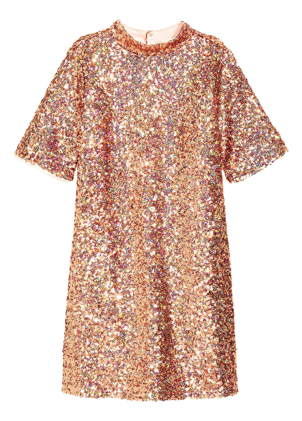 Бронзовое вечернее платье а-силуэт, с открытой спиной H&M