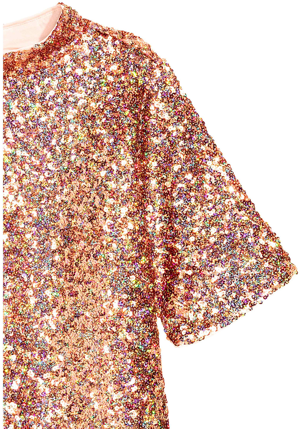 Бронзовое вечернее платье а-силуэт, с открытой спиной H&M
