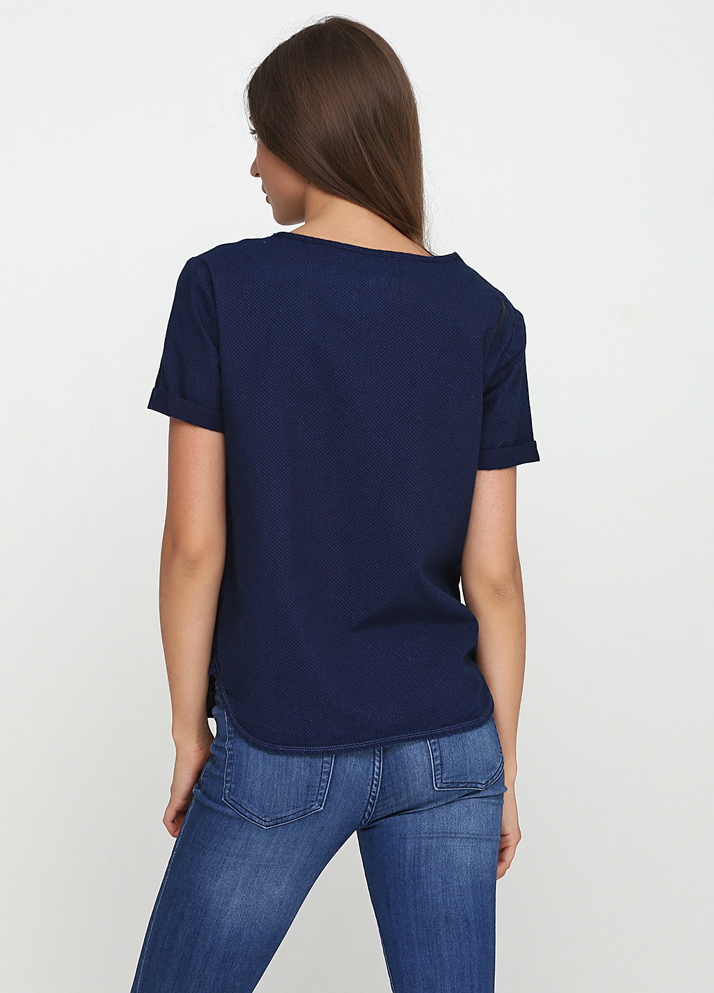 Темно-синяя летняя футболка Gap