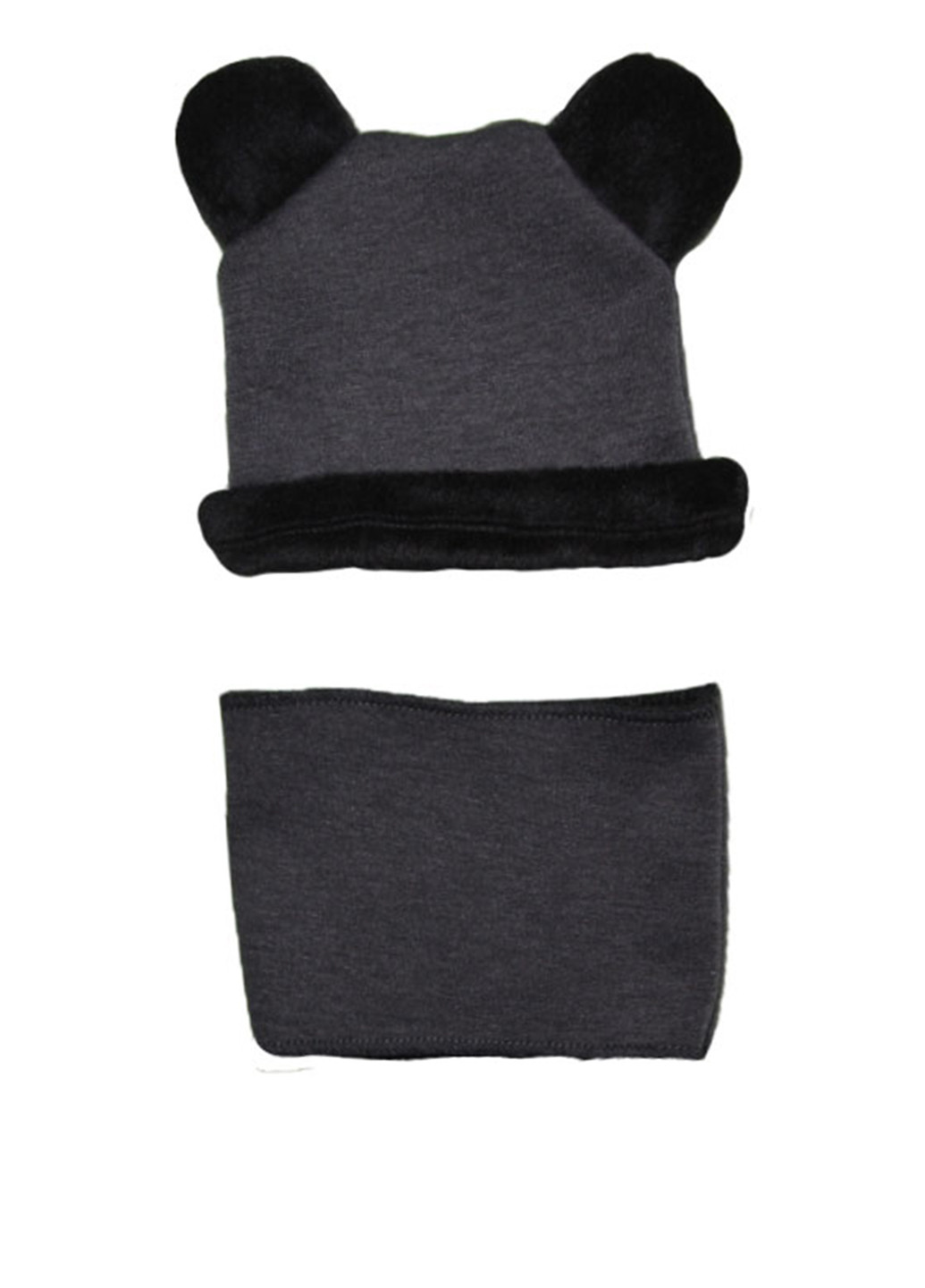 Серый демисезонный комплект (шапка, снуд) Blanka