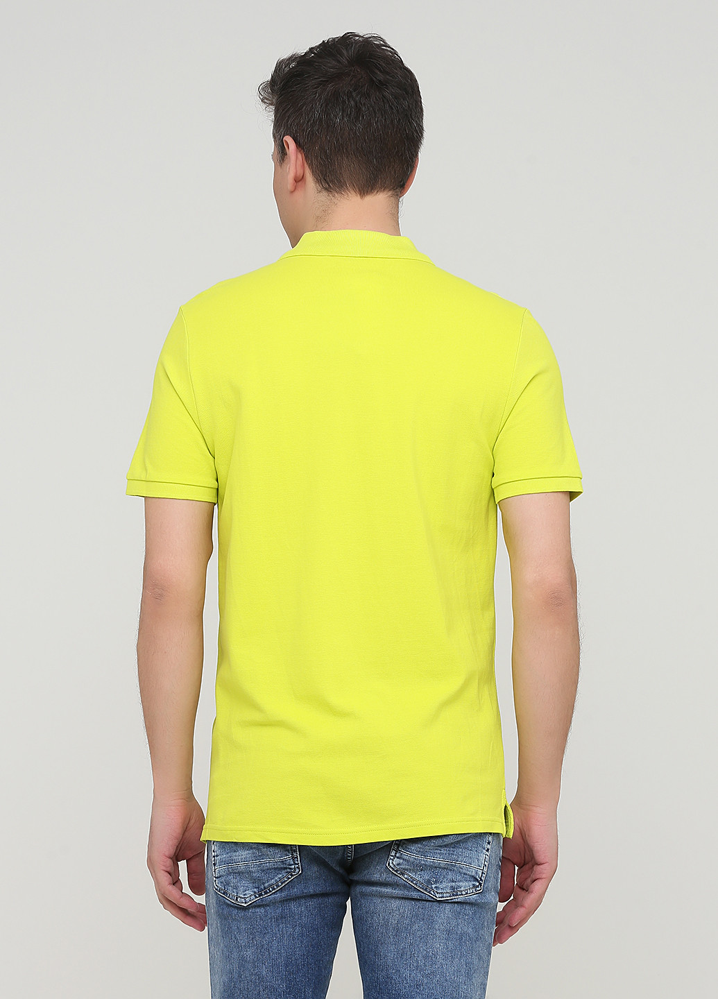 Желтая футболка-поло для мужчин C&A однотонная