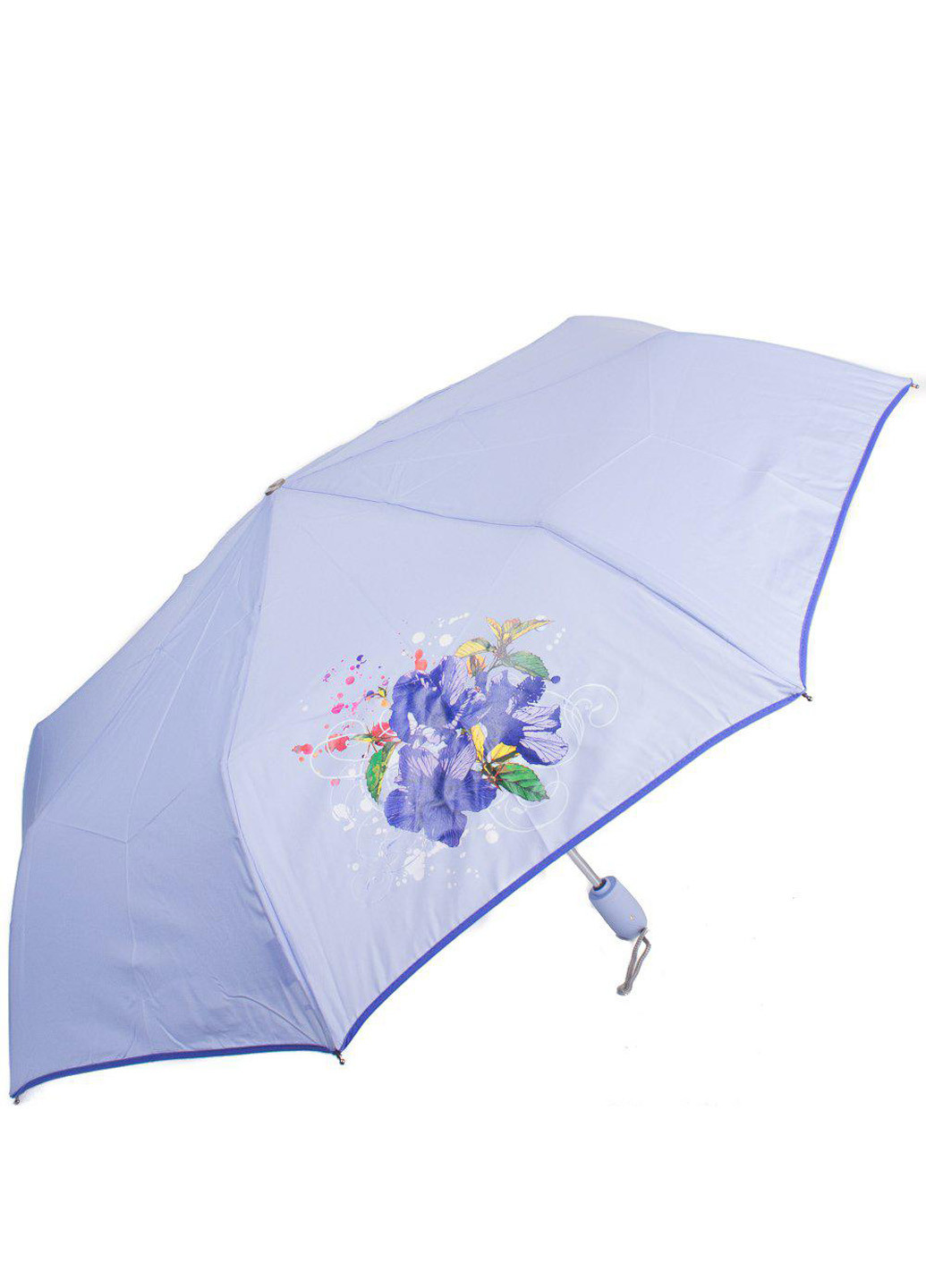 Голубой женский складной зонт полный автомат 101 см Airton (194321693)