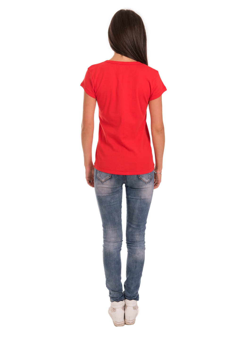 Червона всесезон футболка жіноча Наталюкс 21-2383