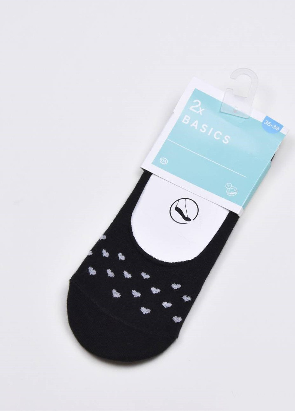 Чорні шкарпетки (2 пари) C&A однотонні (250023033)