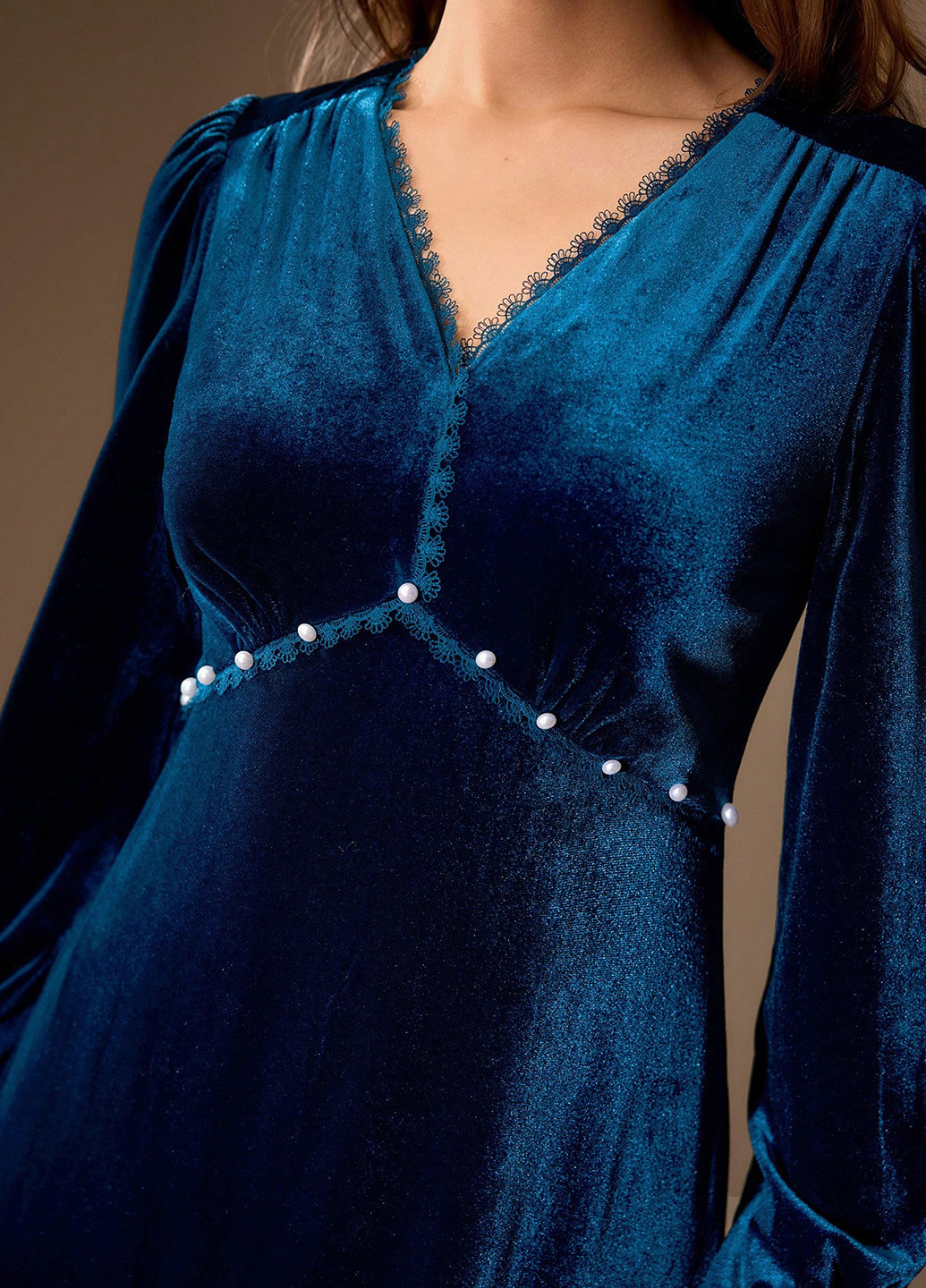 Морской волны праздничный, кэжуал платье а-силуэт SHEIN однотонное