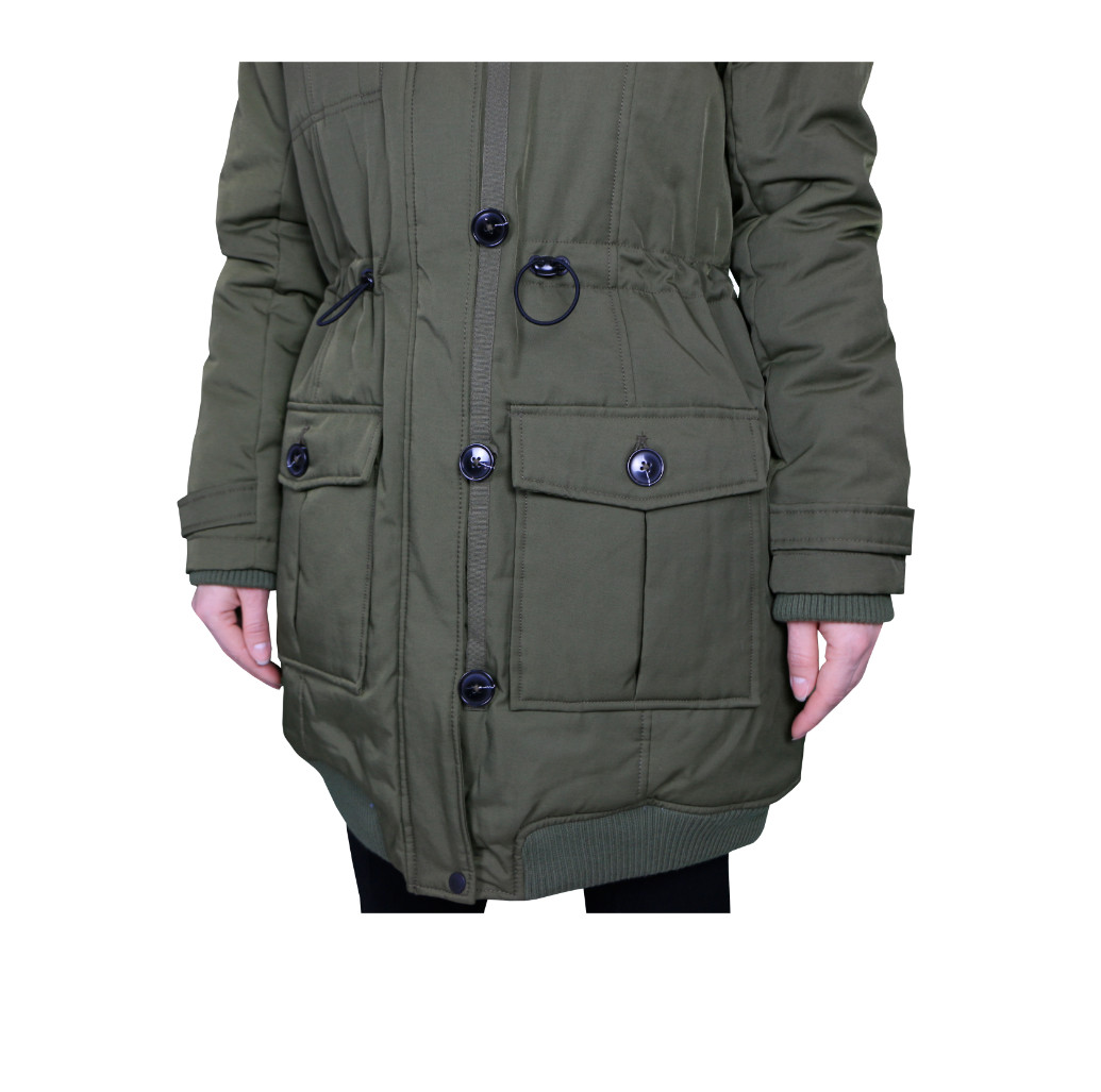 Оливкова зимня жіноча зимова куртка Tom Tailor