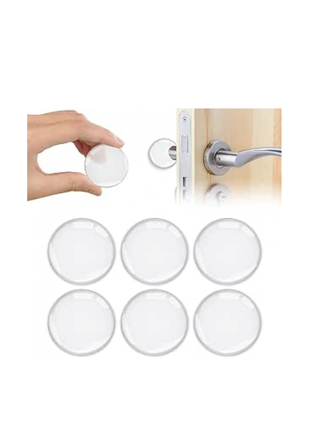 Стопер настінний від пошкодження стін та меблів (6 шт.), 4 см Forus (302075780)