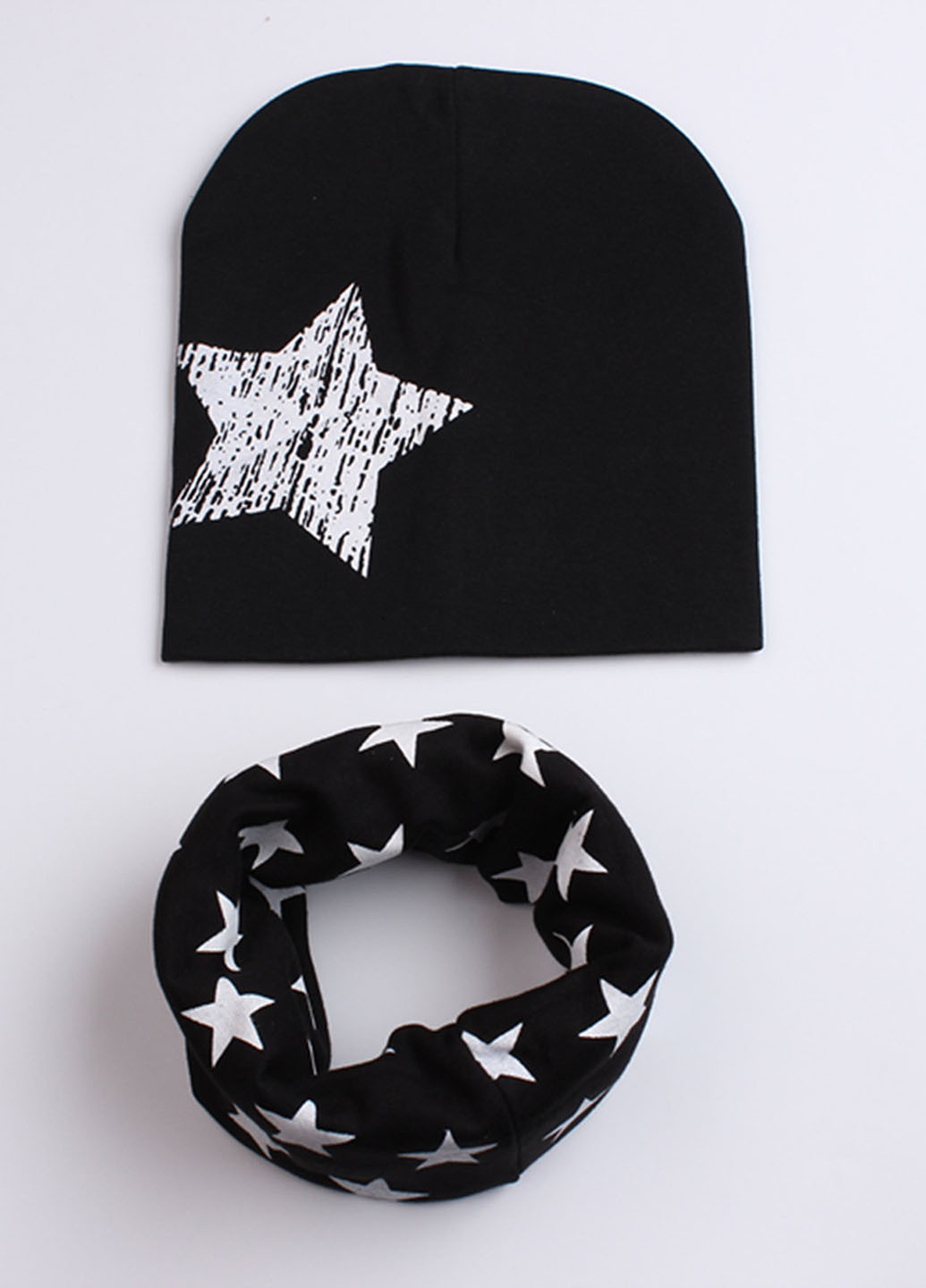 Черный демисезонный комплект (шапка, шарф-снуд) Bape