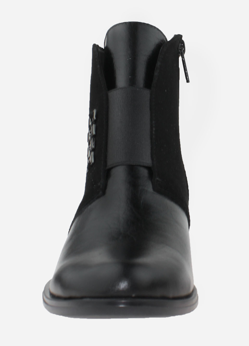 Осенние ботинки re14582 черный Elvix из натуральной замши