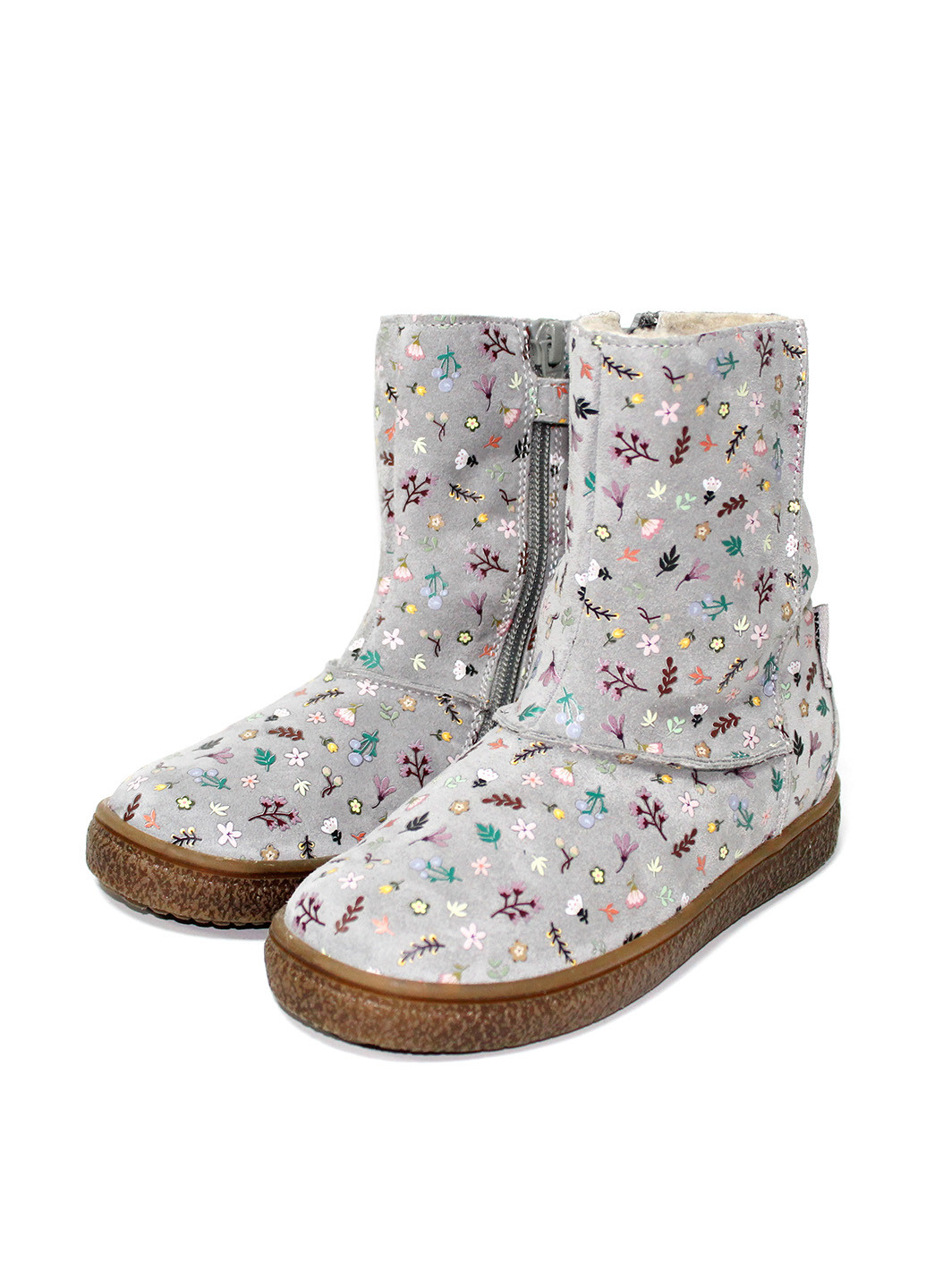 Серые кэжуал зимние ботинки Naturino