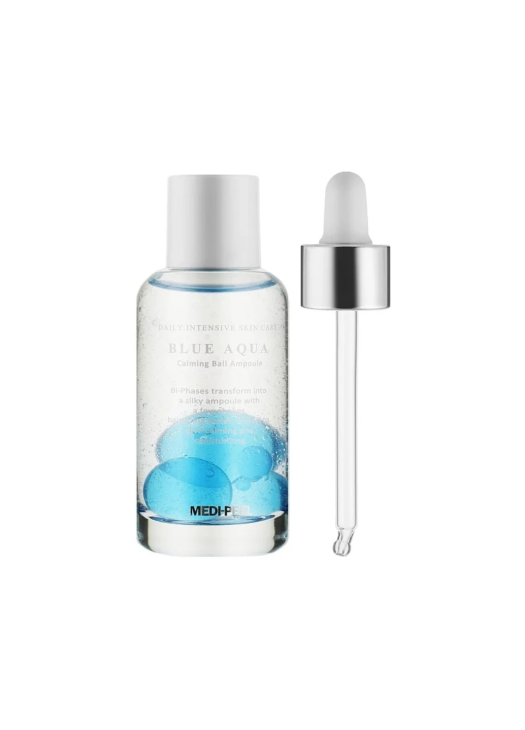 Двофазна зволожуюча та заспокійлива сироватка Blue Aqua Calming Ball Ampoule 50 мл Medi-Peel (254647484)