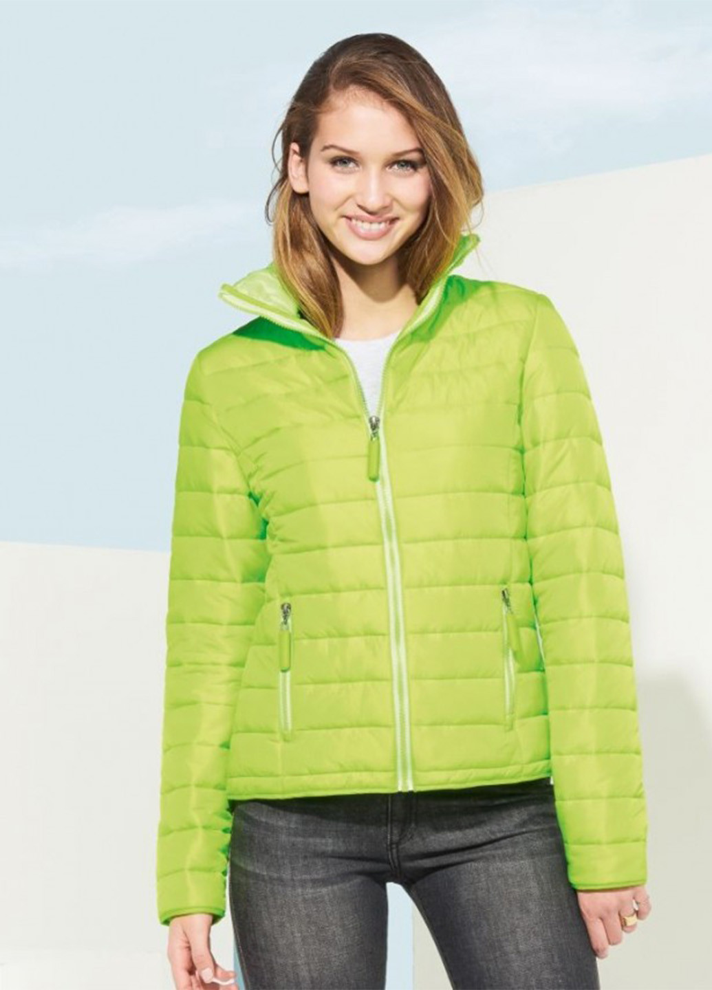Кислотно-зелена демісезонна куртка Sol's