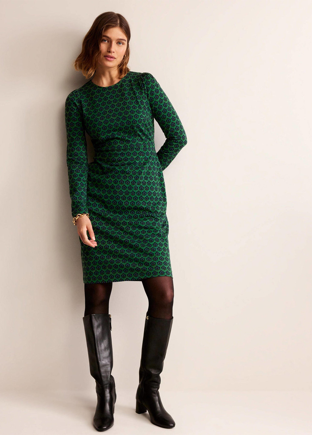 Зелена кежуал сукня футляр Boden з абстрактним візерунком