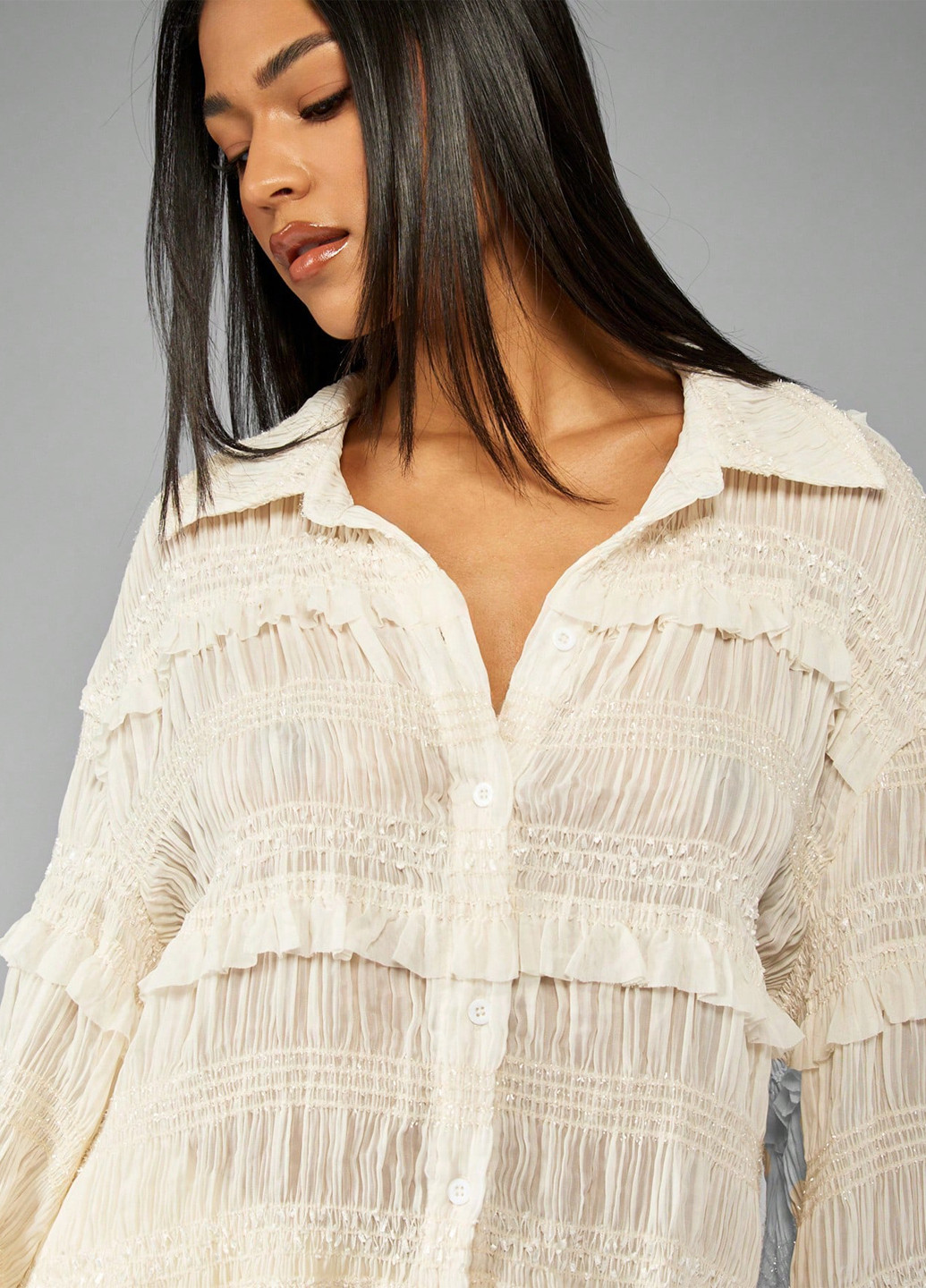 Кремовая блуза SHEIN