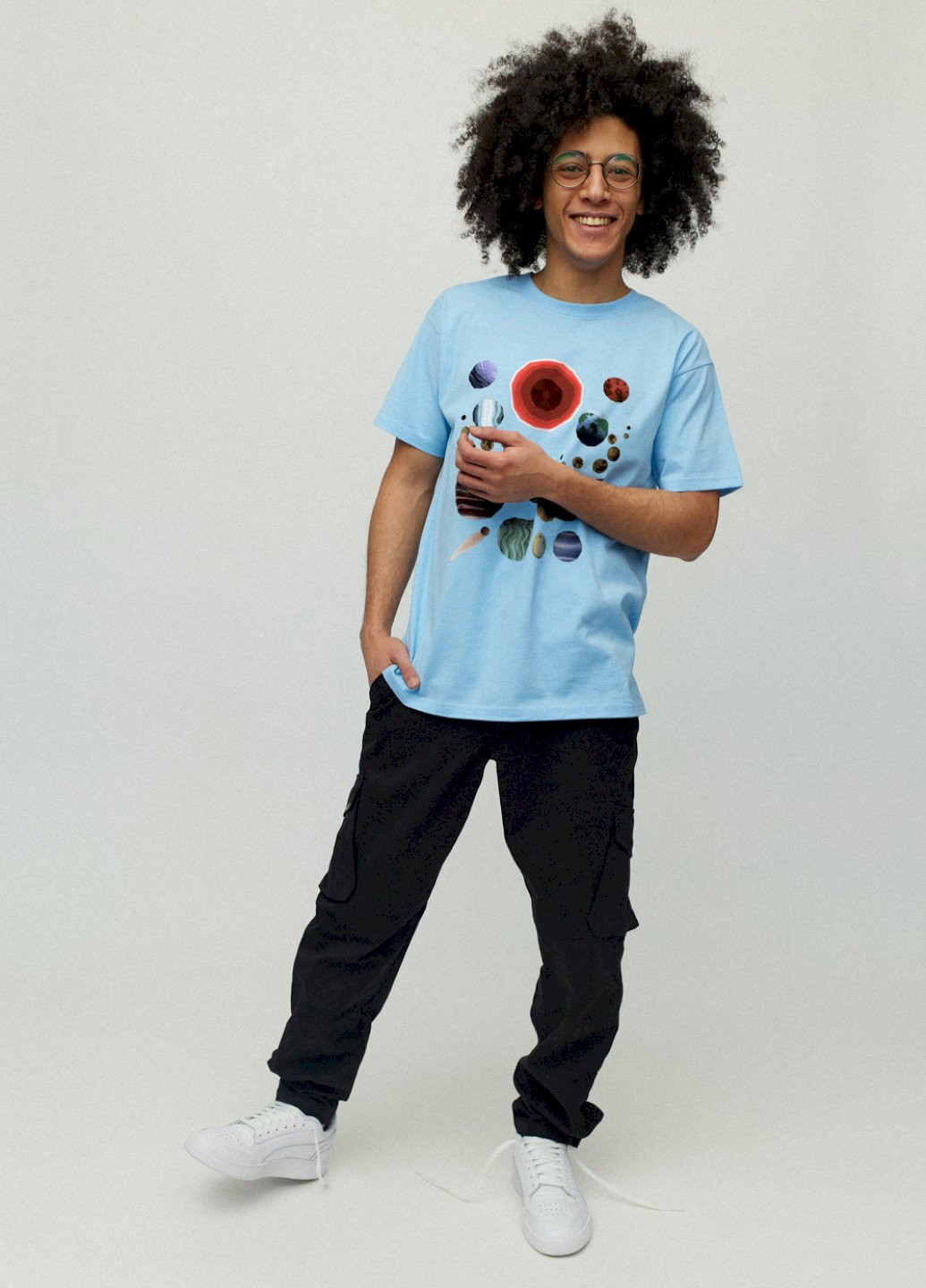 Блакитна футболка чоловіча YAPPI