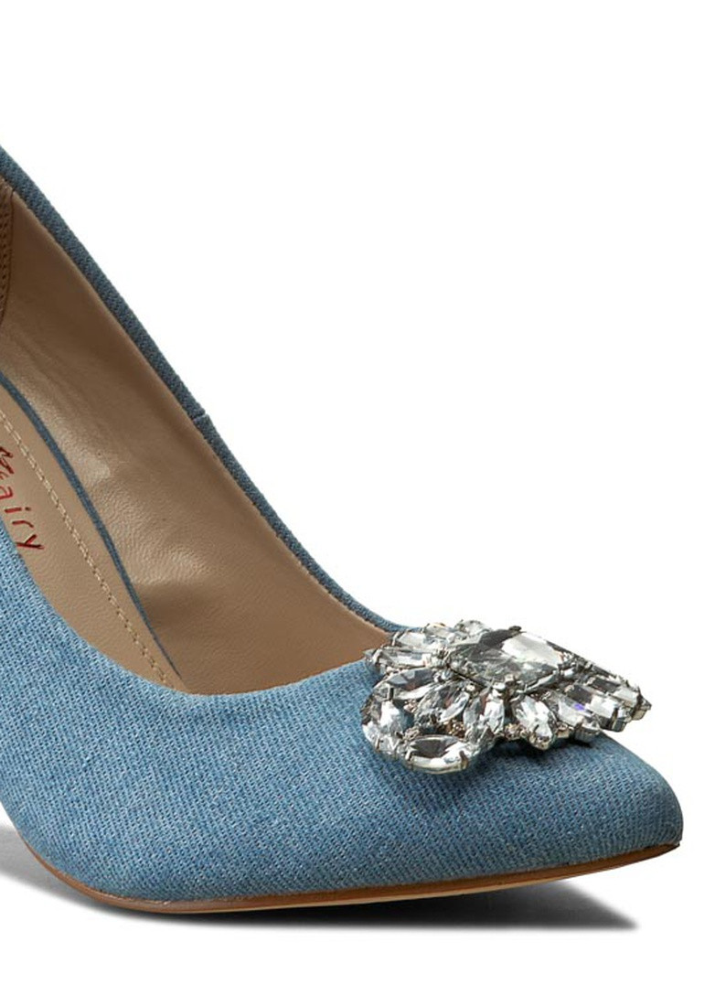 Туфлі на шпильке W17SS457-3 Jenny Fairy однотонні світло-сині кежуали