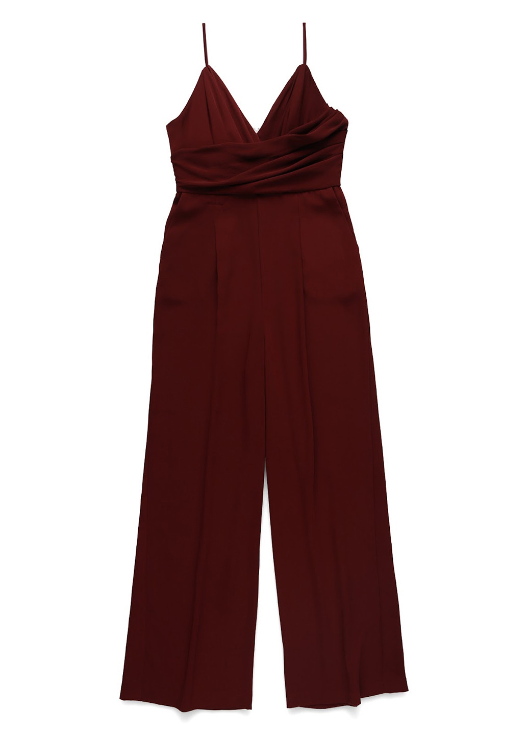 Комбинезон Forever New комбинезон-брюки однотонный бордовый кэжуал полиэстер