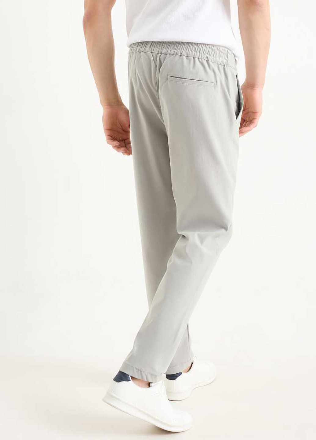 Светло-серые кэжуал летние прямые брюки C&A