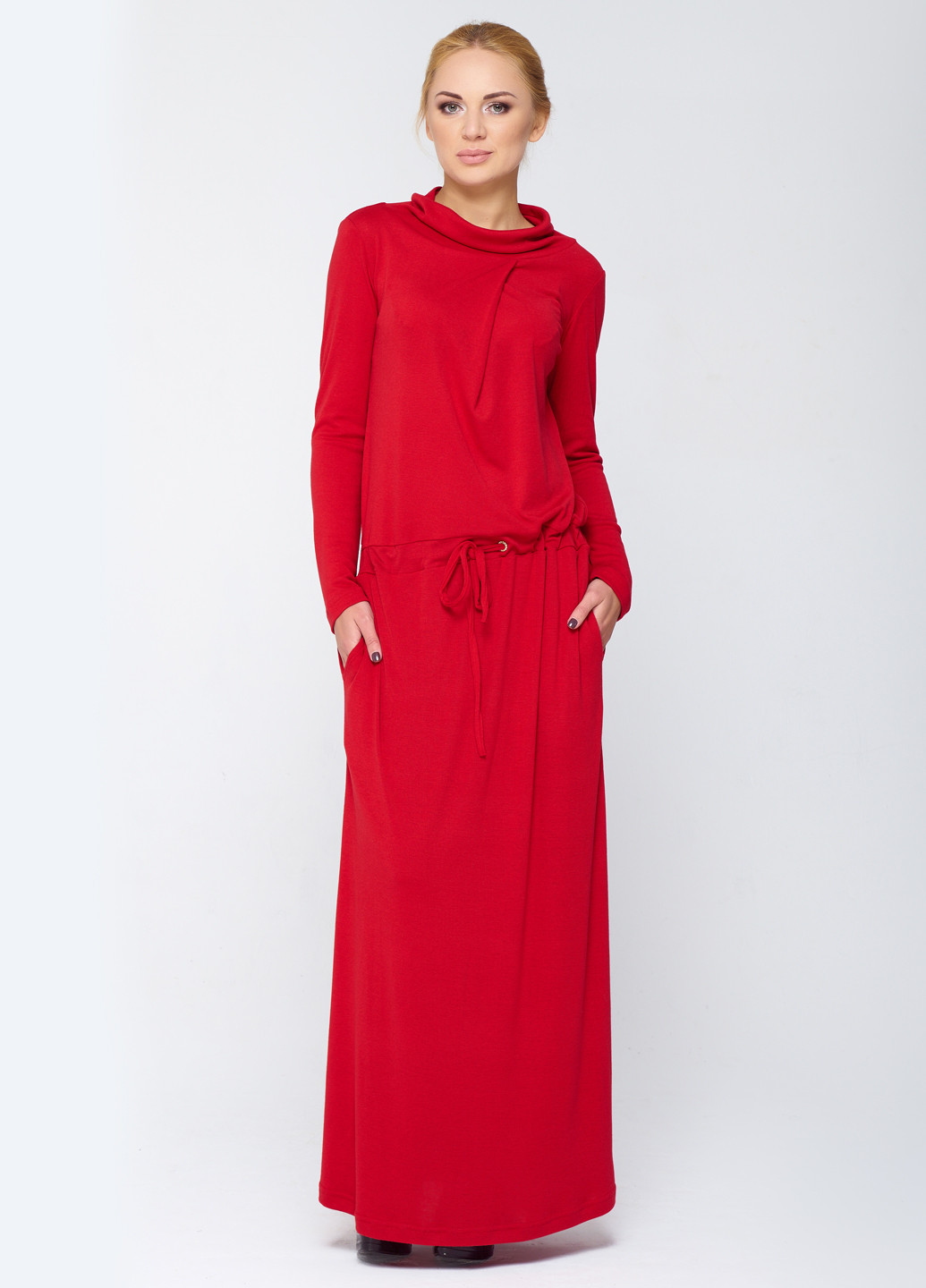 Красное кэжуал платье Majaly однотонное