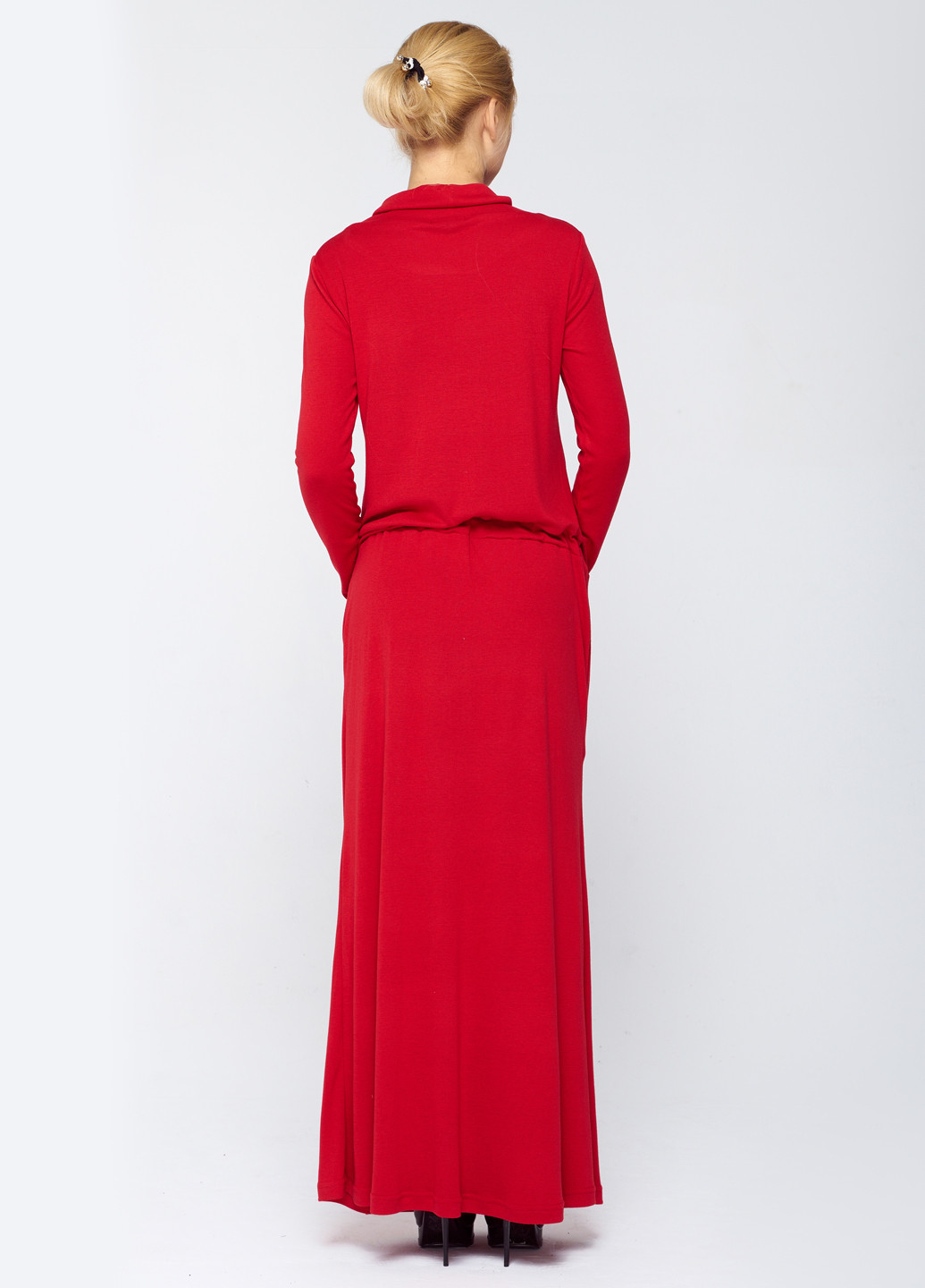 Красное кэжуал платье Majaly однотонное