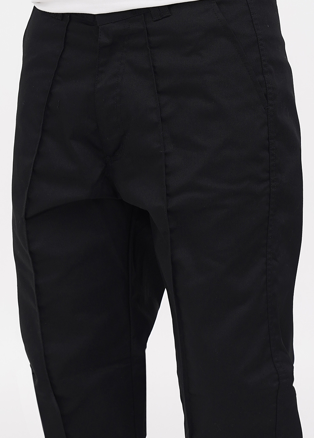 Черные кэжуал демисезонные прямые брюки UNEEK