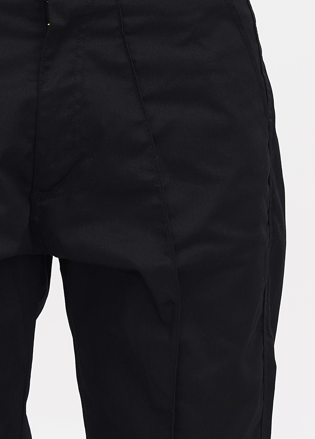 Черные кэжуал демисезонные прямые брюки UNEEK