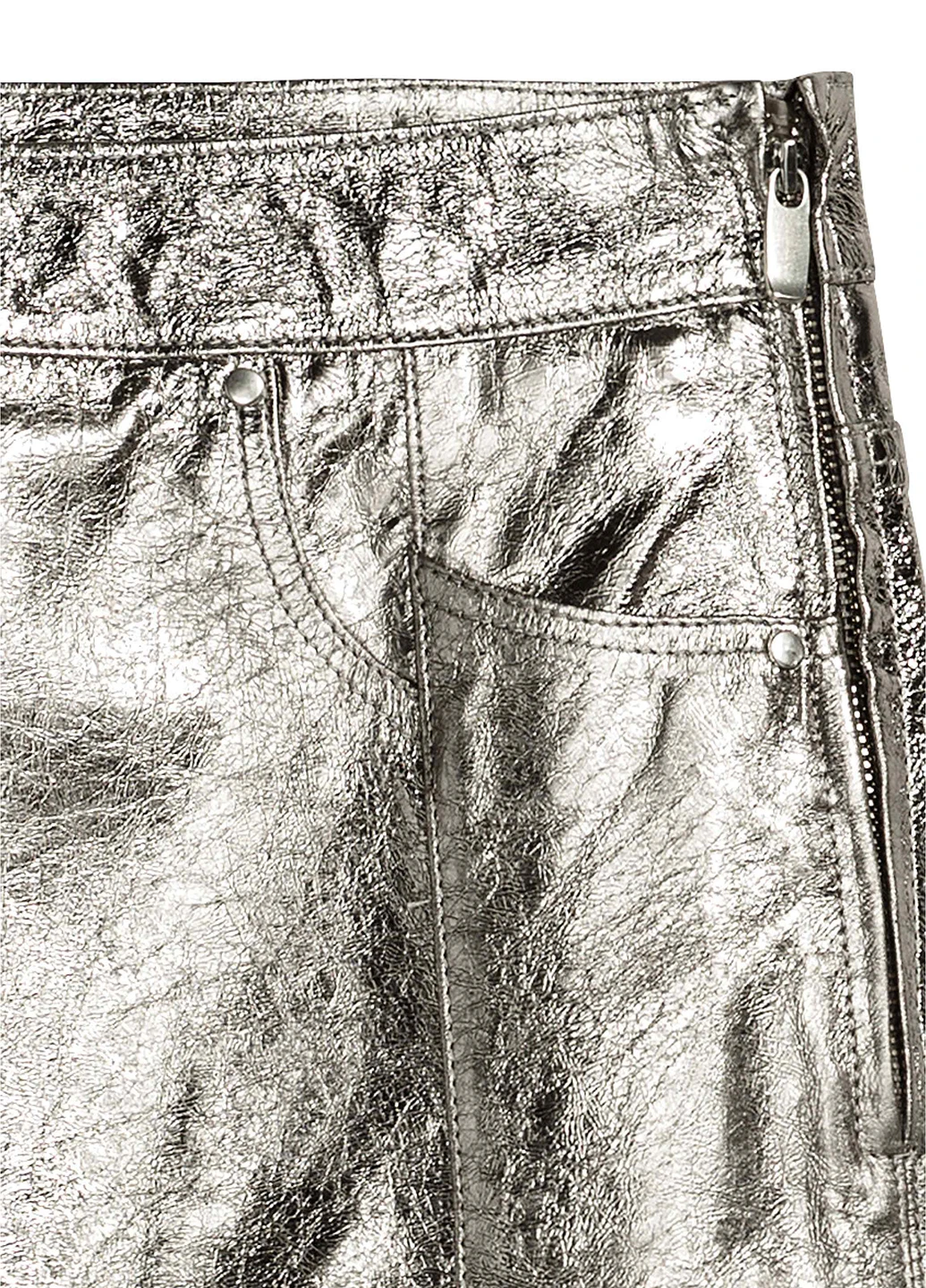 Серебряная кэжуал юбка H&M