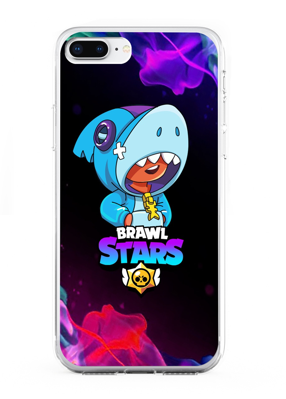 Чохол силіконовий Apple Iphone 7 plus Леон Акула Бравл Старс (Leon Shark Brawl Stars) (17364-1016) MobiPrint (219283786)