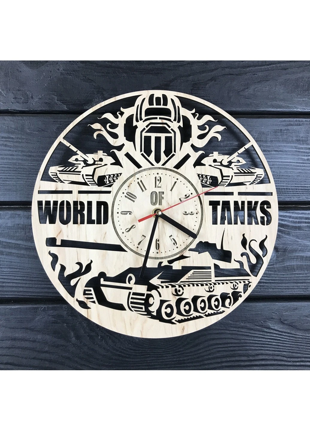 Концептуальные настенные часы из дерева «World of Tanks» 7Arts (253567731)