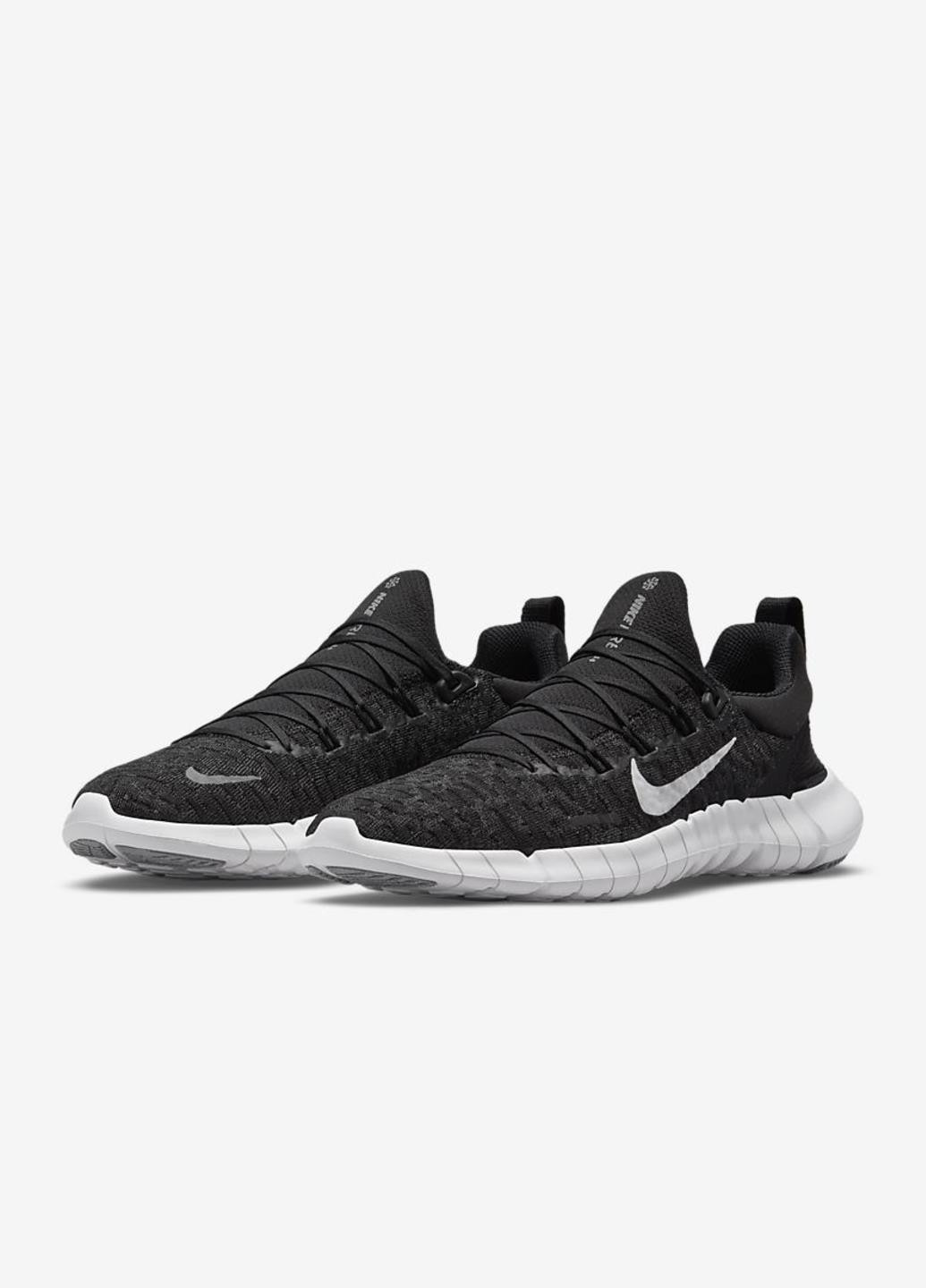 Кроссовки CZ1891-001 Nike Free Run 5.0 чёрно-белые демисезоны (317226086)