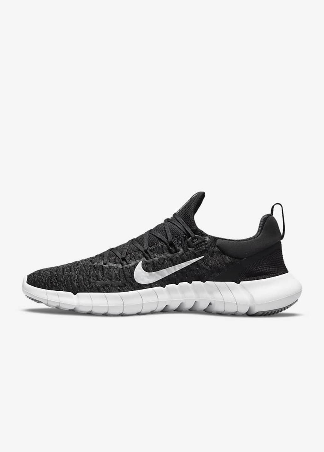 Кроссовки CZ1891-001 Nike Free Run 5.0 чёрно-белые демисезоны (317226086)