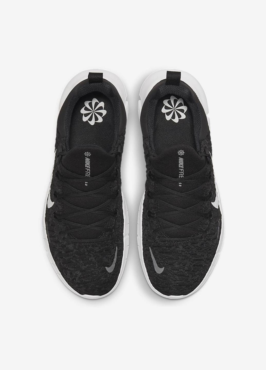 Кроссовки CZ1891-001 Nike Free Run 5.0 чёрно-белые демисезоны (317226086)