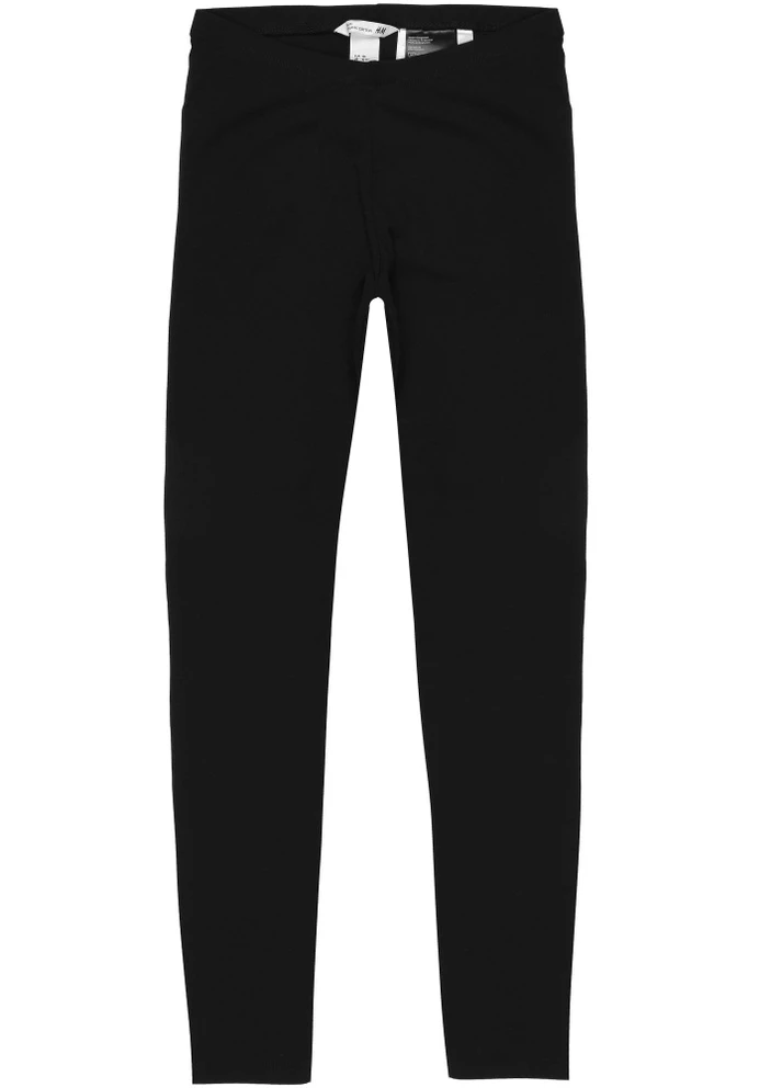 Черные демисезонные леггинсы H&M