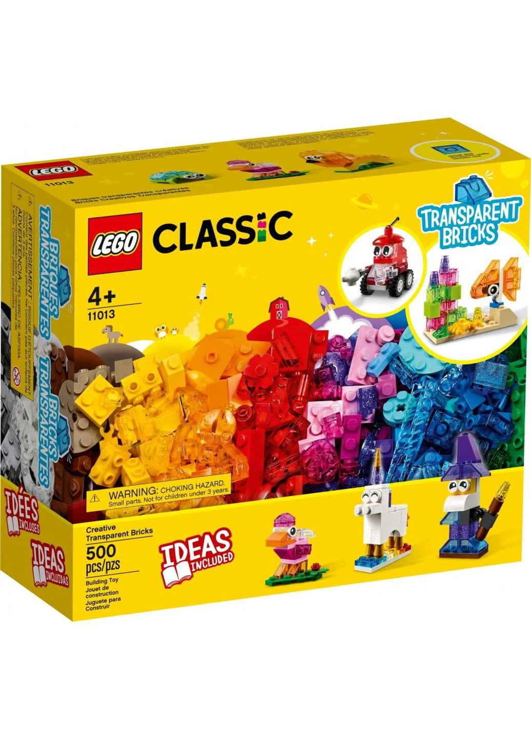 Конструктор ей (11013) Lego classic прозрачные кубики для творчества 500 детал (249598529)