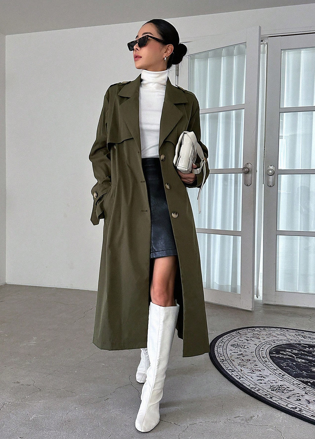 Плащ SHEIN тренчкот на пуговицах демисезон (337833217)