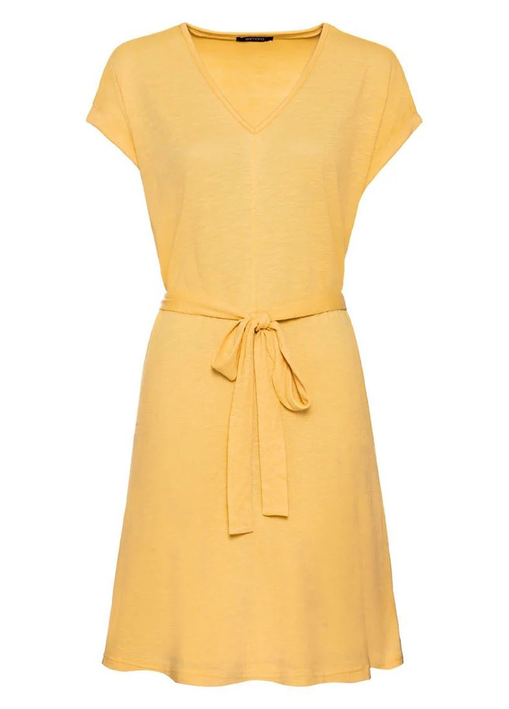 Желтое кэжуал платье платье-футболка Esmara однотонное