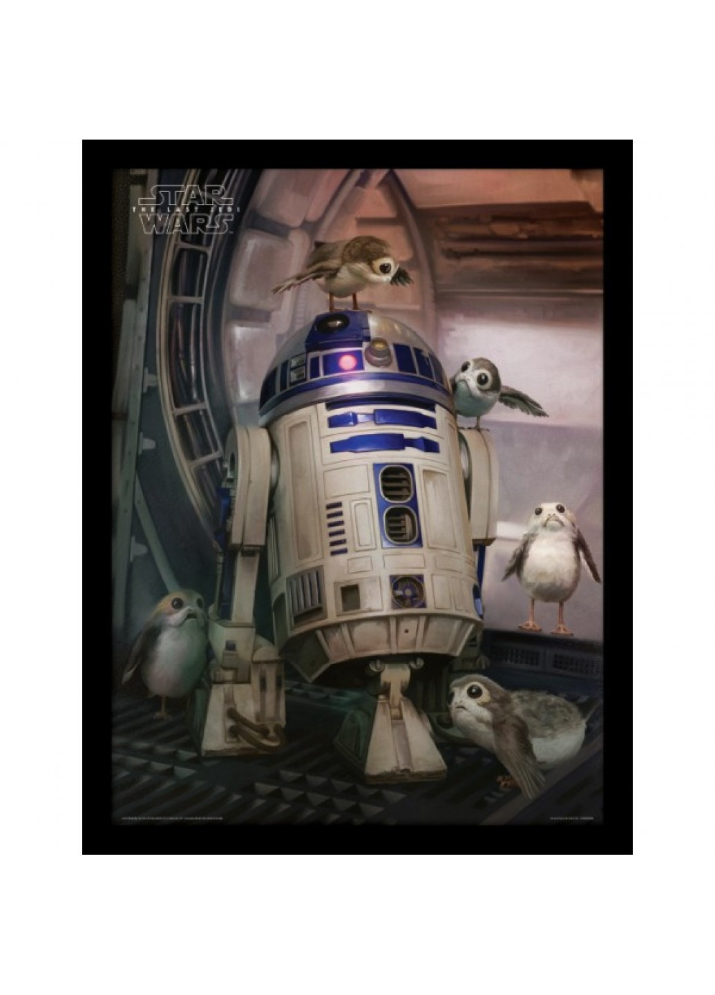 Постер в раме Star Wars The Last Jedi (R2-D2 & Porgs) / Звёздные войны 30 х 40 см Pyramid International (210895228)