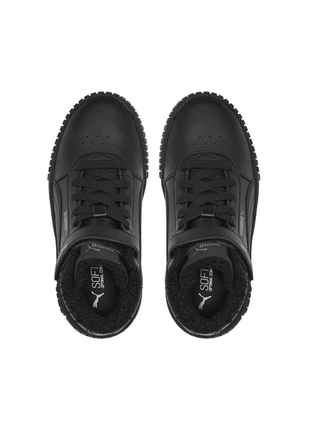 Черные детские кроссовки carina 2.0 mid winter sneakers kids Puma