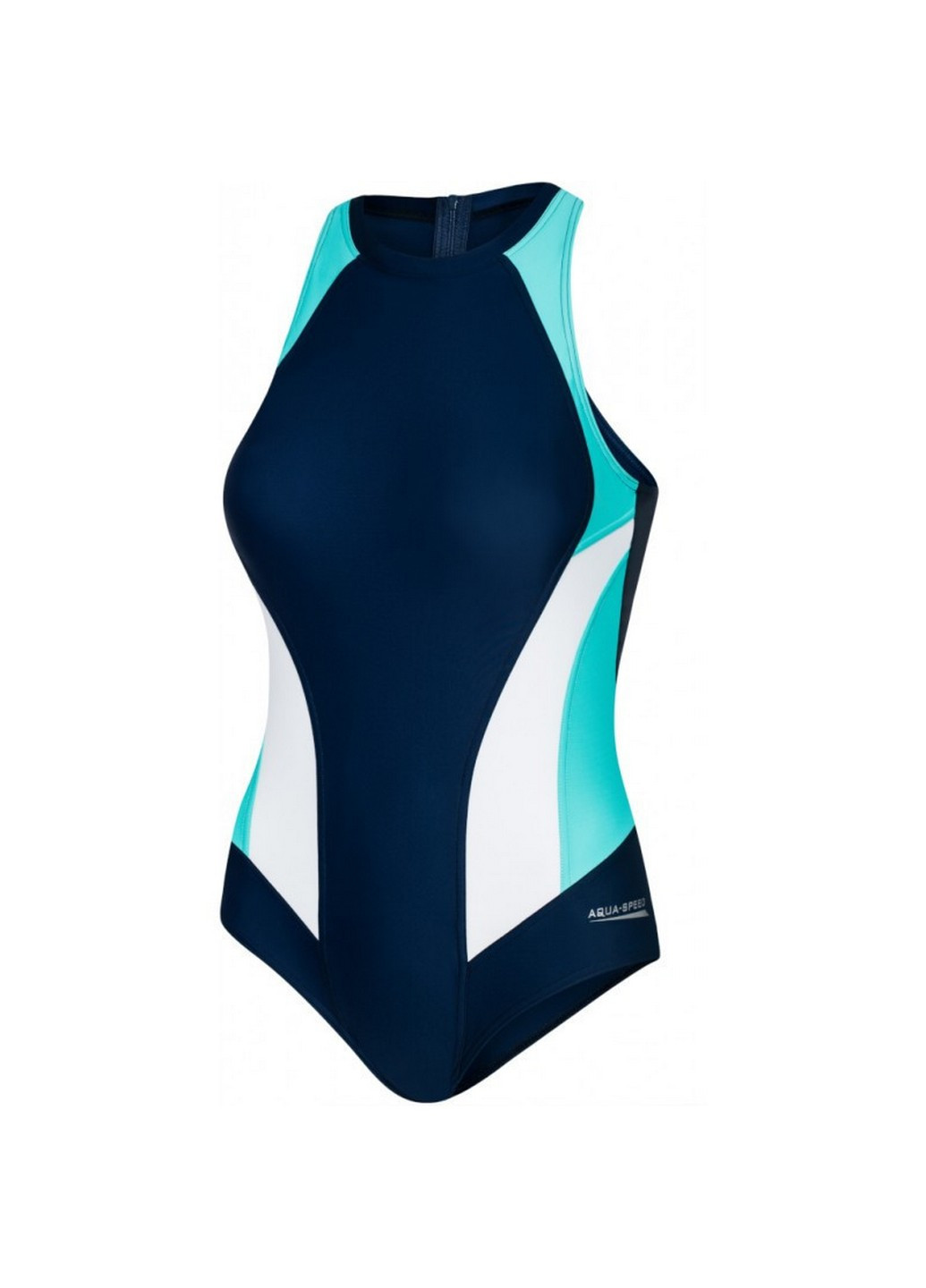 Темно-синий летний закрытый купальник женский 38 Aqua Speed