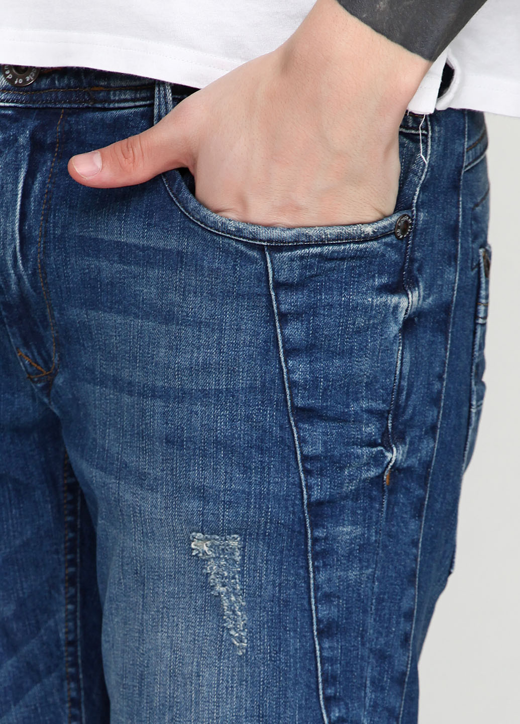 Синие демисезонные прямые джинсы M.O.D.