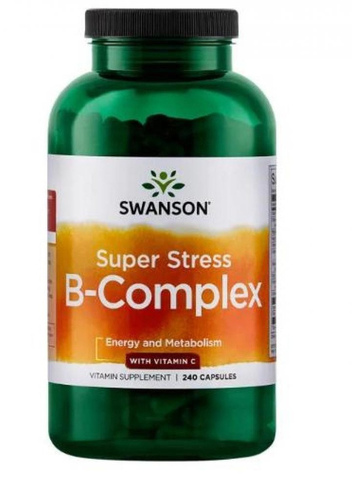 Комплекс витамина В от стресса Super Stress B-Complex with Vitamin C 240 caps Swanson (232599851)