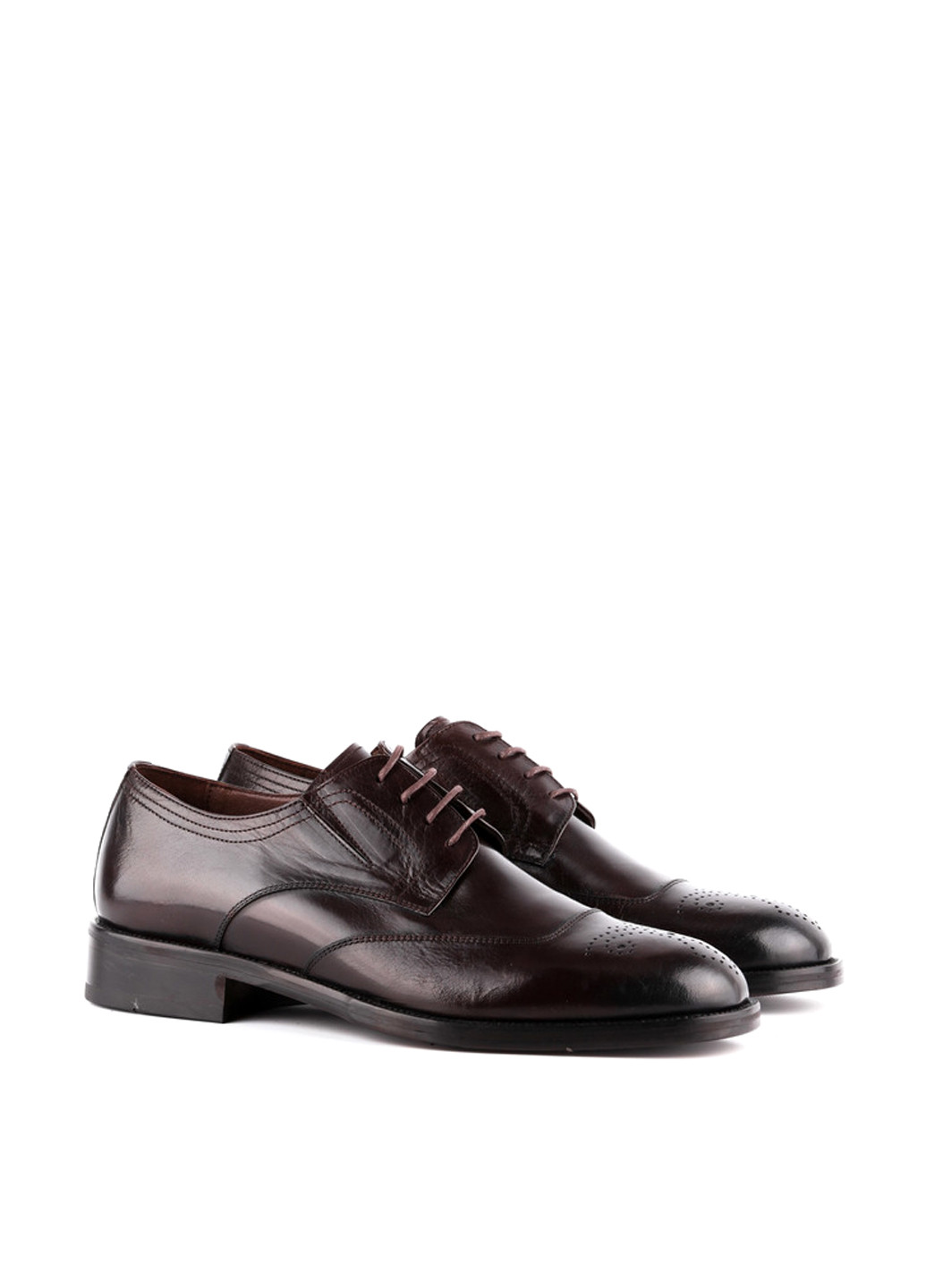 Темно-коричневые классические туфли Le'BERDES на шнурках
