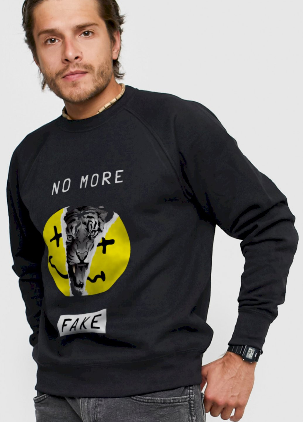Черный свитшот мужской YAPPI рисунок (250563816)