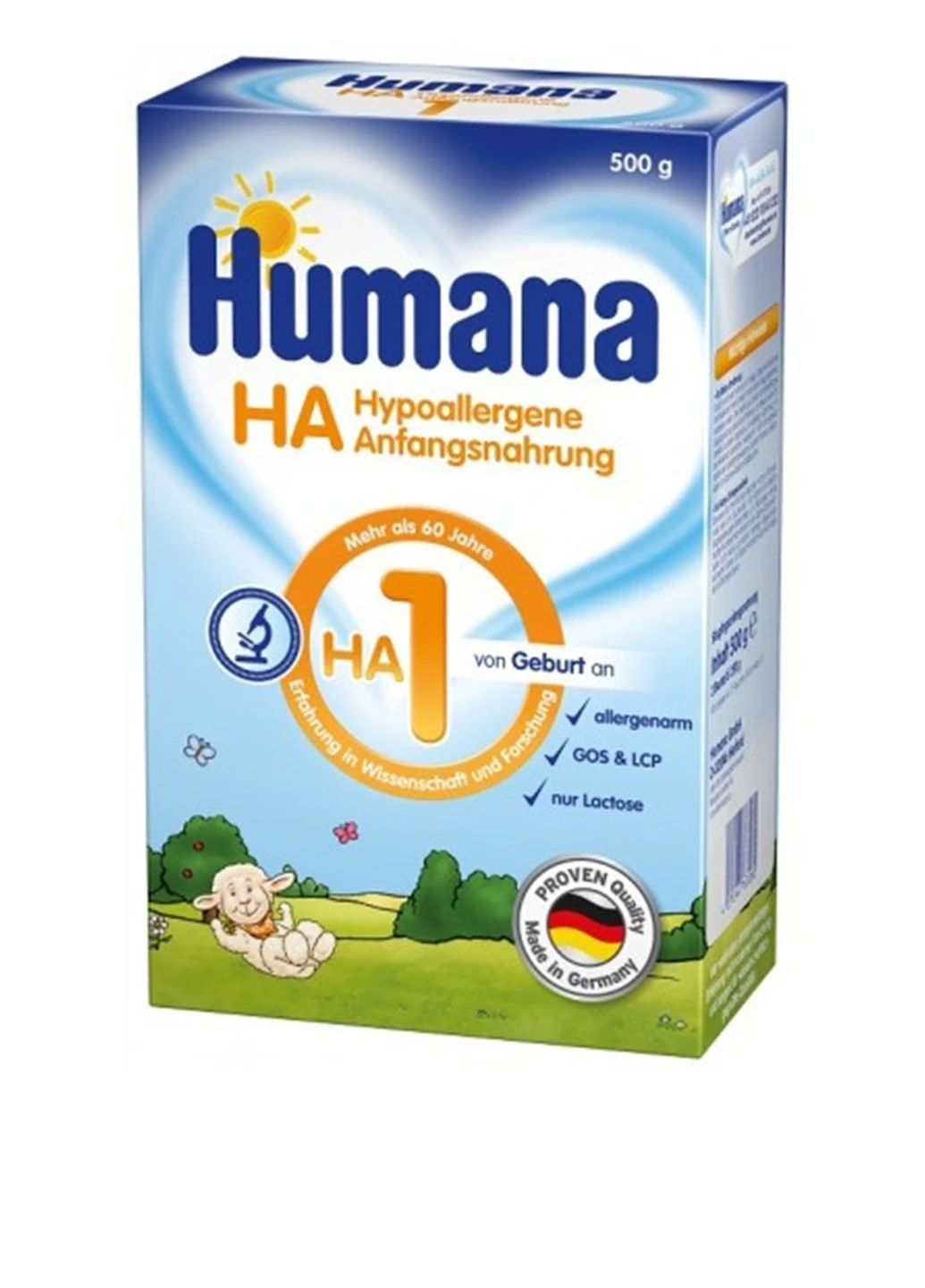 Сухая молочная гипоаллергенная смесь HA 1 с LC PUFA, 500 г Humana (213708564)